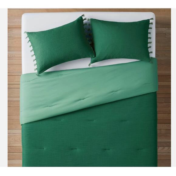 Comforter and Sham Set - Opalhouse designed with Jungalow Full/Queen Teal - Picture 1 of 3